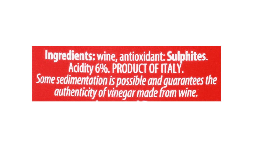 De Nigris Aceto Di Vino Bianco White Wine Vinegar   Bottle  1 litre